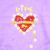 Life Heart Sequin Pattern Girls Sweatshirt